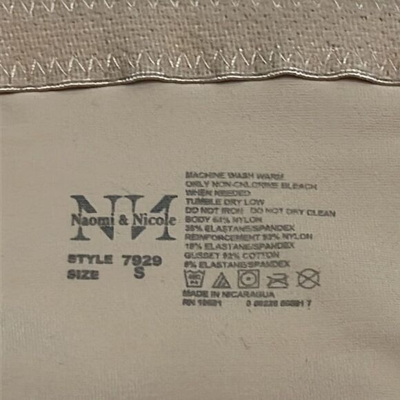 Naomi & Nicole Tan Pull-up Tummy and Waist Control One-Piece Shapewear Short- Sm - Picture 11 of 11